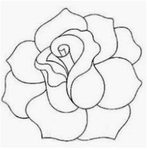 Rose Drawing Outline