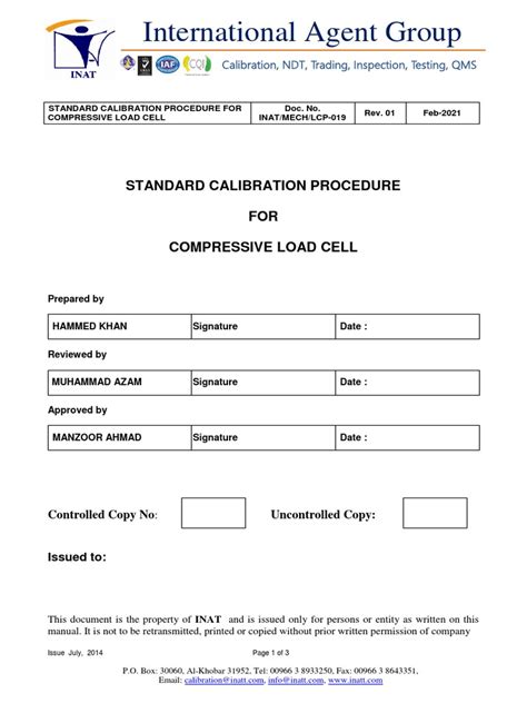 019-Compression Load Cell | PDF | Calibration