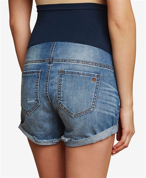 Jessica Simpson Maternity Cuffed Denim Shorts Macys