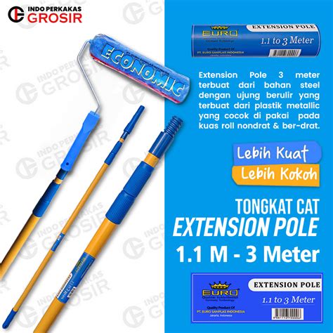 Jual EURO TONGKAT CAT EXTENSION POLE TEBAL GAGANG KUAS ROLL 1 1m M