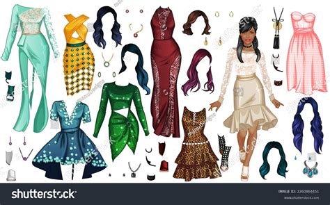 High Fashion 02 Paper Doll Beautiful Stock Vector (Royalty Free ...