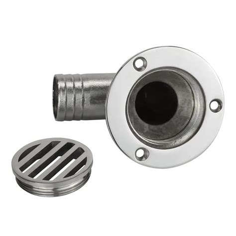 90 Degree Deck Drain Fittings Deck Scupper 316 Stainless Steel Deck Drain End Adapter Plumbing