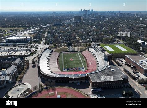 A general overall aerial view of Gerald J. Ford Stadium at Southern ...