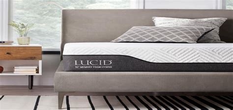 Lucid 10 Inch Bamboo Charcoal And Aloe Vera Hybrid Mattress