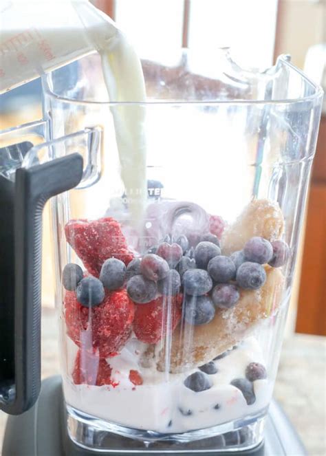 Strawberry Blueberry Banana Smoothie Barefeet In The Kitchen