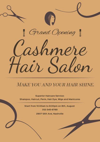 Hairdressing Discount Promotion Poster Template And Ideas For Design