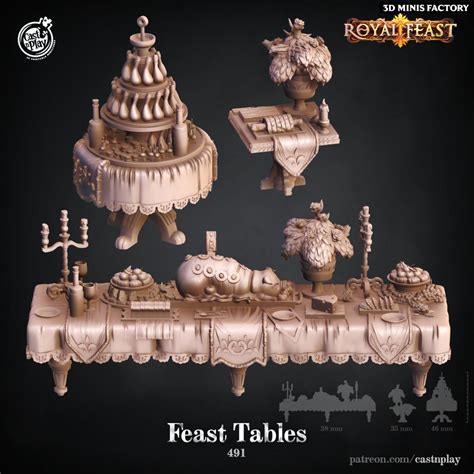 Feast Tables From Cast N Play Royal Feast Blitz Accessories