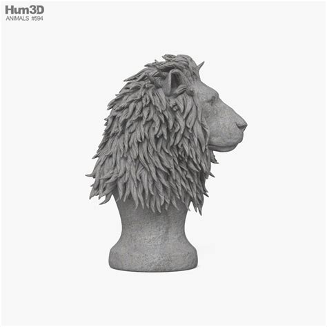 Lion Head Sculpture 3D model - Download Decoration on 3DModels.org