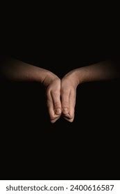 Human Hands Anime Gestures On Black Stock Photo 2400616587 | Shutterstock