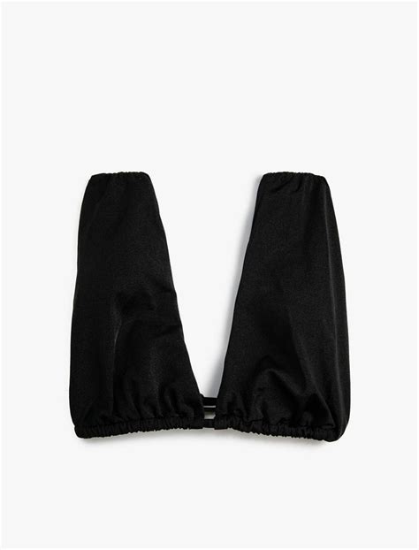 Siyah Kad N Bikini St Derin V Yaka Sak Bm Koton