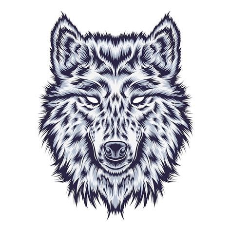 Ilustração de lobo Vetor Premium