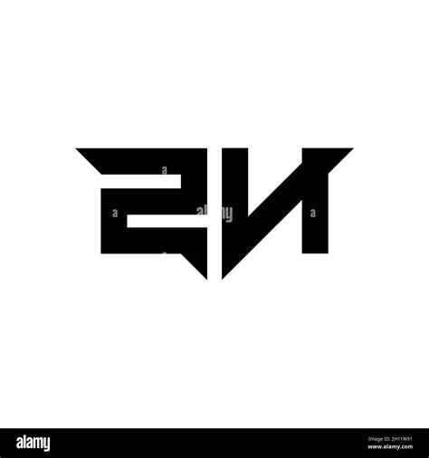 Zn Monogram Logo Letter With Simple Modern Shape Style Design Template