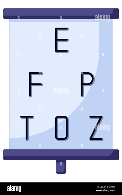 Icon Of Ophthalmologist Testing Eyesight Pointing At Eye Chart Symbols