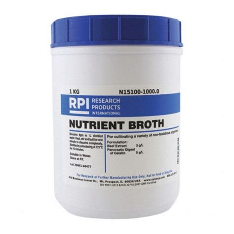 Rpi Nutrient Broth Powder 1 Kg 1 Ea 31ga76n15100 10000 Grainger