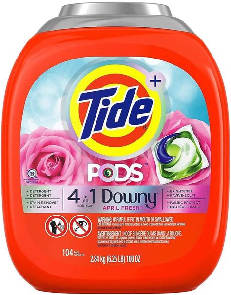 Amazon Tide PODS With Downy Liquid Laundry Detergent Pacs April