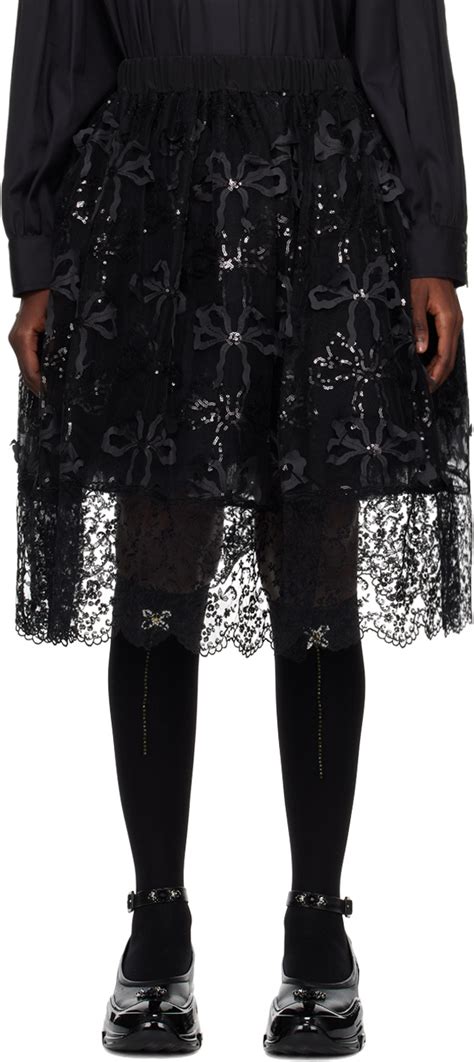 Simone Rocha Black Tutu Midi Skirt Simone Rocha