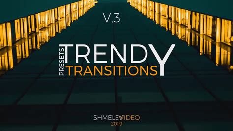 Trendy Transitions Presets V After Effects Presets Motion Array