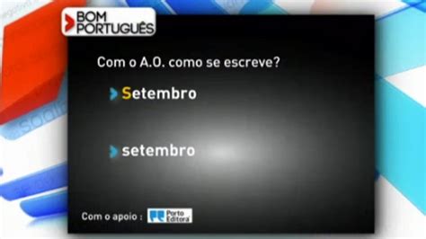 Escreve Se Setembro Ou Setembro Rtp Ensina