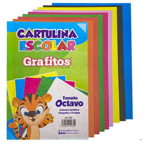 Cartulina Escolar Grafitos