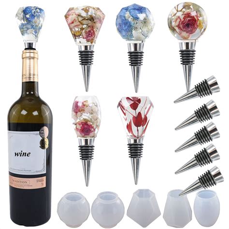 Geometric Spherical Bottle Stopper Resin Molds Pcs Wine Bottle Stopper