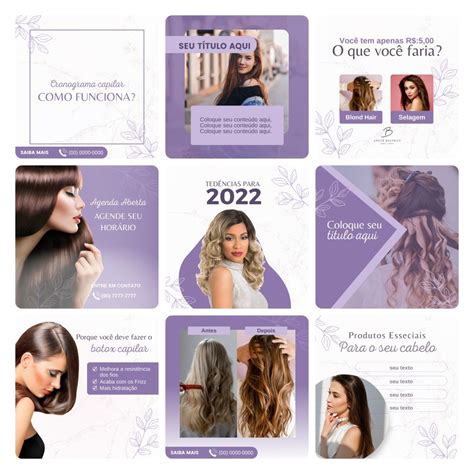 Modelos Canva Salão De Beleza 30 Templates Editáveis Bônus Ello