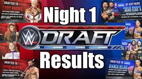 Wwe Draft Night 1 Results Raw Vs Smackdown List Of Drafted Candidates