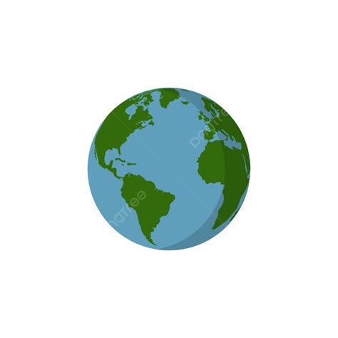 Planet Earth Vector Art Png Flat Planet Earth Icon And Design Green