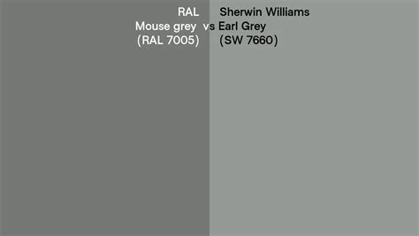 RAL Mouse Grey RAL 7005 Vs Sherwin Williams Earl Grey SW 7660 Side