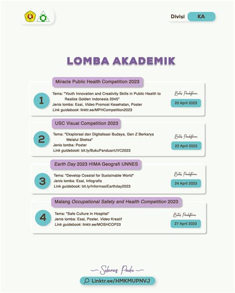 Hmkm Upnvj On Twitter [ Info Lomba Akademik Dan Beasiswa Bulan April