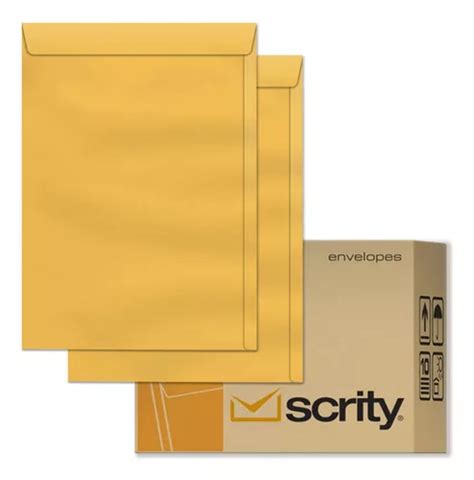 Envelope Saco Sko325 Kraft Ouro 176x250 Scrity 500 Unidades Cor Amarelo