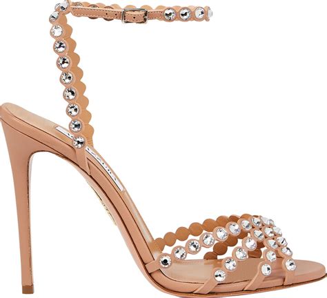 Aquazzura Tequila Crystal Embellished Leather Sandals ShopStyle