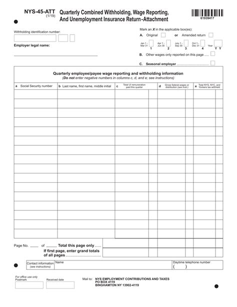 Form Nys 45 Att Fill Out Sign Online And Download Fillable Pdf New York Templateroller