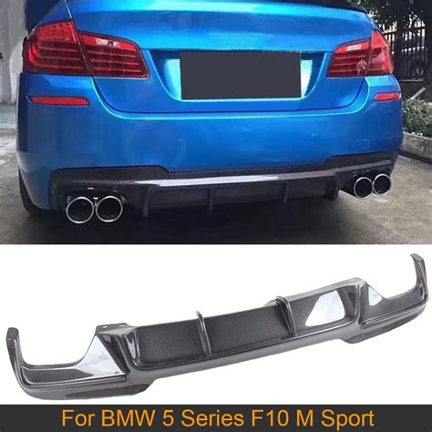 Carbon Fiber Car Rear Bumper Diffuser Lip Spoiler For Bmw 5 Series F10