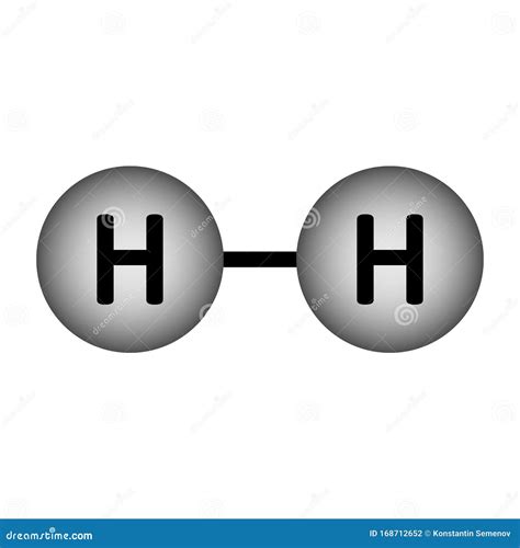 Hydrogen Molecule Icon Stock Illustration Illustration Of Chemical