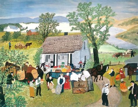 Grandma Moses Folk Art Print moving Day on the - Etsy