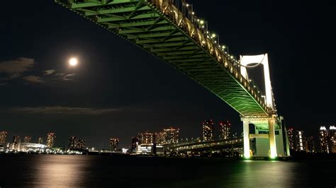 Wallpaper ID: 14292 / night city, bridge, city lights, lighting, tokyo ...