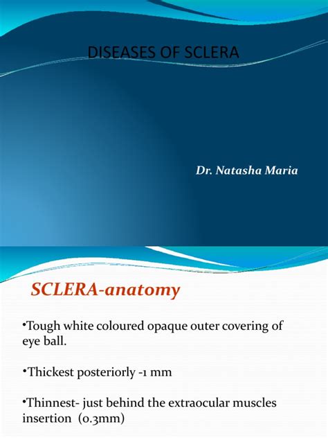 Diseases of Sclera | PDF | Diseases And Disorders | Medical Specialties