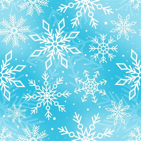 Premium Vector | Snowflakes Winter Seamless Background