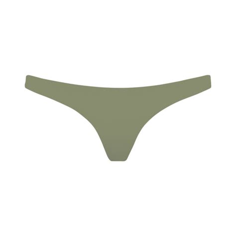 Olive Green Cheeky Brazilian Bikini Bottoms