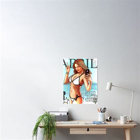 Grand Theft Auto V Girl Bikini Beach Poster Poster By Lisahubbr