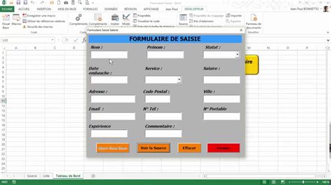 Creer Un Formulaire De Saisie Dans Excel Communauté MCMS