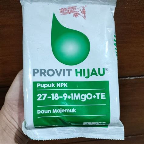 Jual Pupuk NPK Provit Hijau Meroke Daun Majemuk 500 Gram Shopee Indonesia