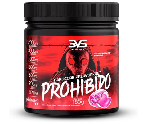 Pré Treino Prohibido Hardcore Pre Workout VS Nutrition Ofertinha Promoções