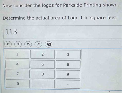 Solved Now Consider The Logos For Parkside Printing Shown Geometry