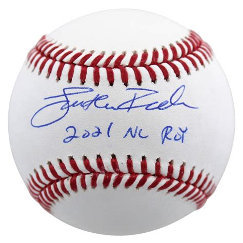 Jonathan India Signed OML Baseball Inscribed 2021 NL ROY Beckett