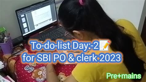 Sbi Po Clerk To Do List Day Days To Do List Series To