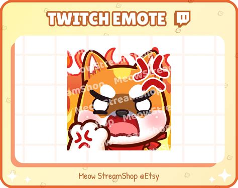 Twitch Emote Cute Shiba Inu Angry Rage Emotes Kawaii Etsy In 2023