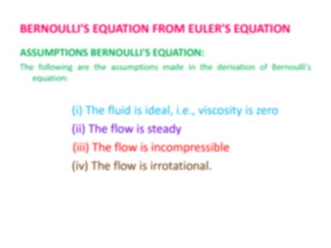 SOLUTION Bernoullis Equation Studypool