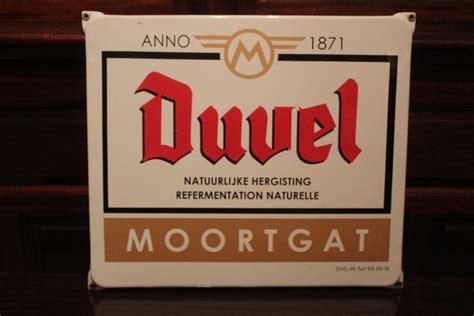 Beautiful enamel sign of Duvel from the Moortgat brewery - Catawiki