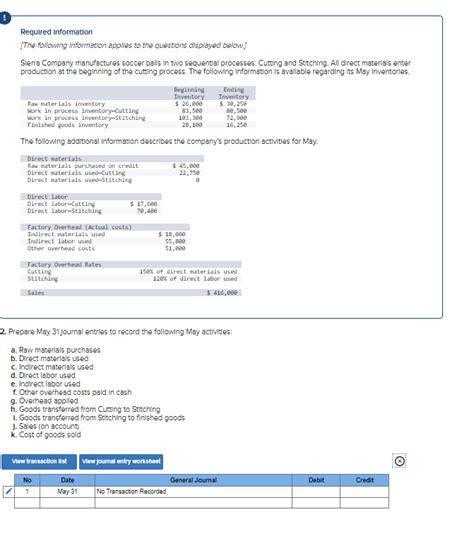 Solved Requlred Informetion The Following Information Chegg